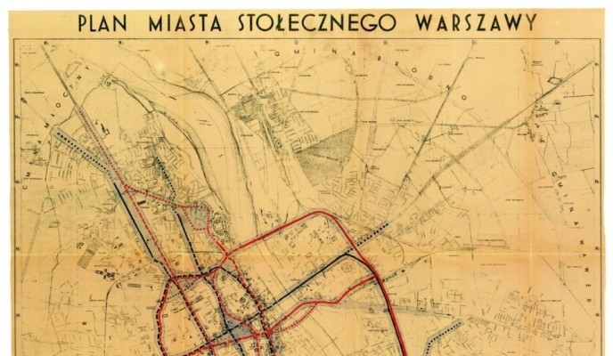 Plan Warszawskiego metra z 1938